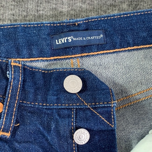 Levis 501 Made & Crafted Jeans Men 32x32 Selvedge Blue Denim Button Fly - Picture 2 of 13